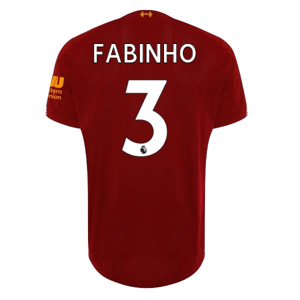 Camiseta Liverpool NO.3 Fabinho Replica Primera Ropa 2019/20 Rojo